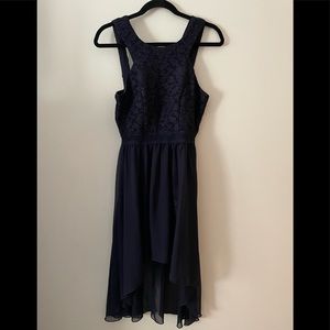 Navy blue sleeveless dress